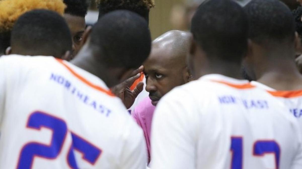 Aaron Lucas, middle, stepped down Tuesday as boys basketball coach at Richland Northeast after four seasons.