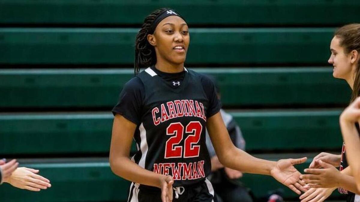 Cardinal Newman freshman Ashlyn Watkins is second in the Midlands in rebounding and first in blocked shots.