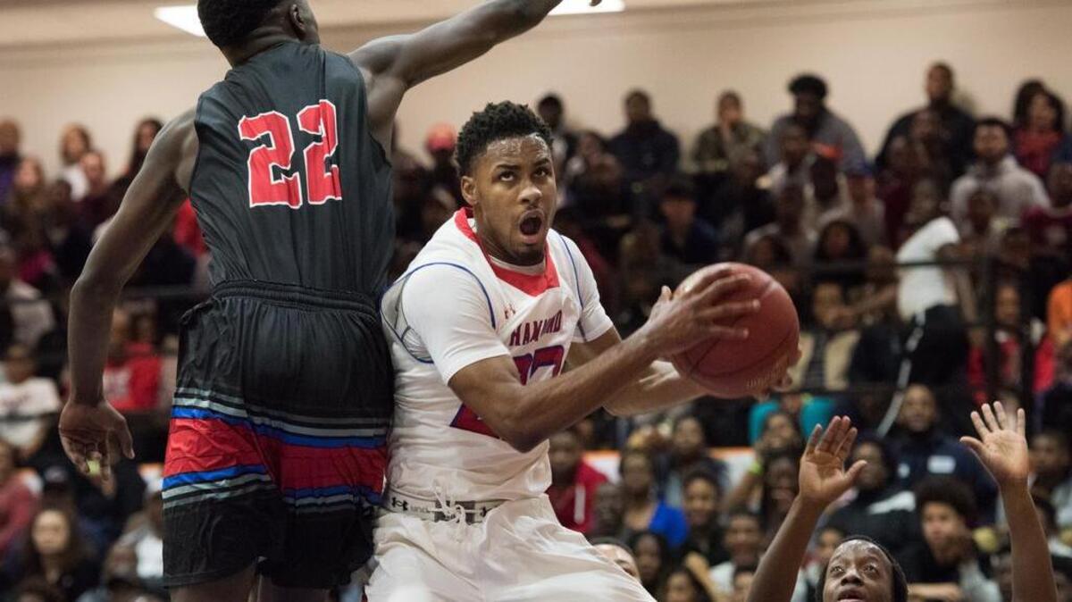 Hammond senior guard and UNC signee Seventh Woods (23)