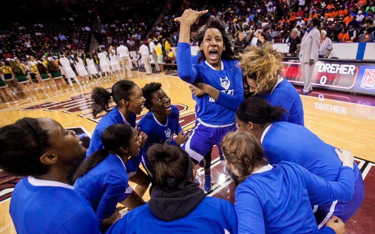 Dreher High School's Jaelynn Murray and her teammates