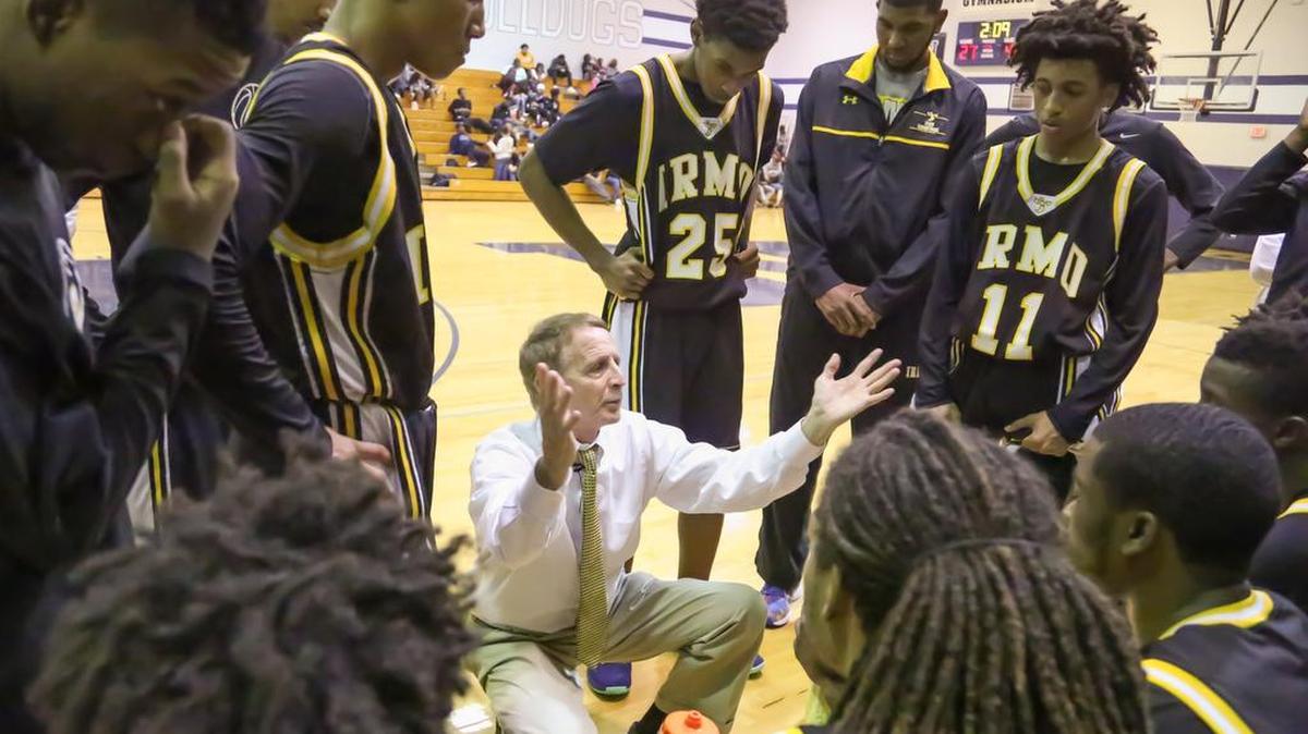 Irmo basketball coach Tim Whipple talks to his team during a timeout while playing Newberry on Nov. 30. The Yellow Jackets are ranked No. in the latest Midlands Top 10 basketball poll.