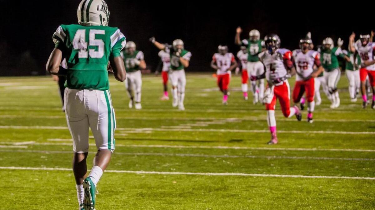 Dutch Fork tight end Dante Scott backs into the end zone for an easy score on a flea flicker in a win over Westwood.