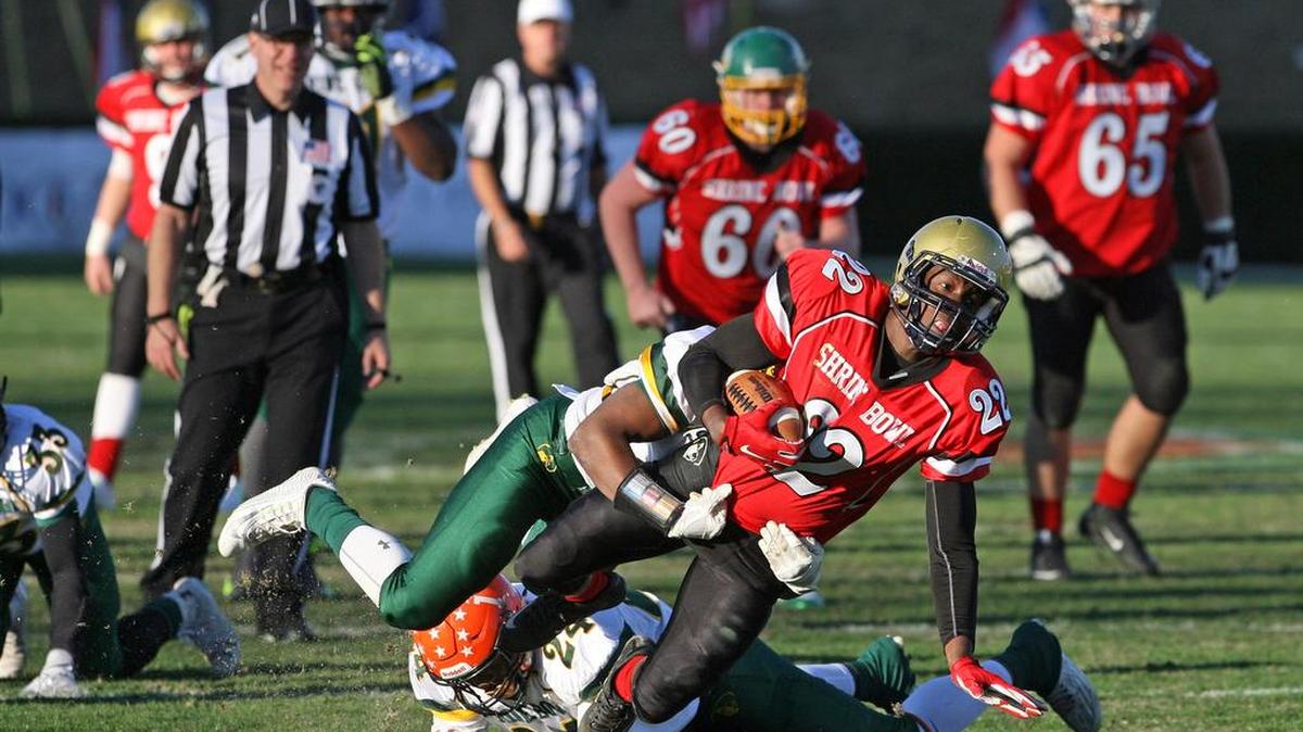 Lower Richland receiver Larry Collins had four catches for 51 yards and a touchdown for the SC Sandlappers during the Shrine Bowl on Saturday at Wofford's Gibbs Stadium in Spartanburg.