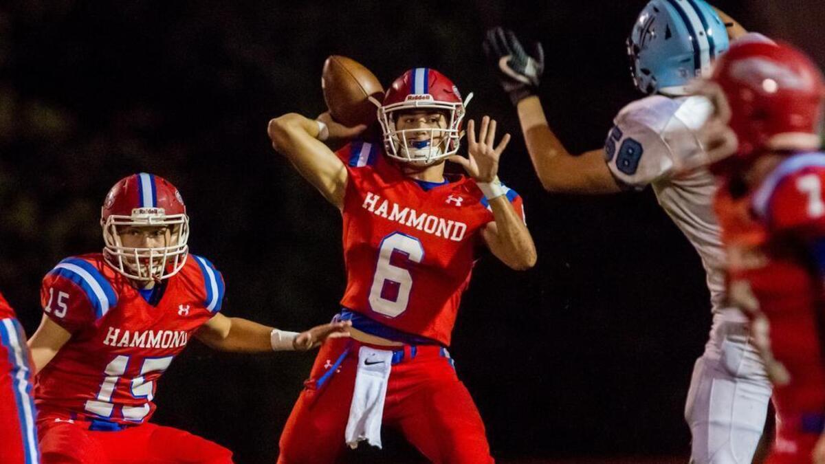 Hammond Skyhawks quarterback Jackson Muschamp (6) leads the Midlands with 32 touchdown passes.