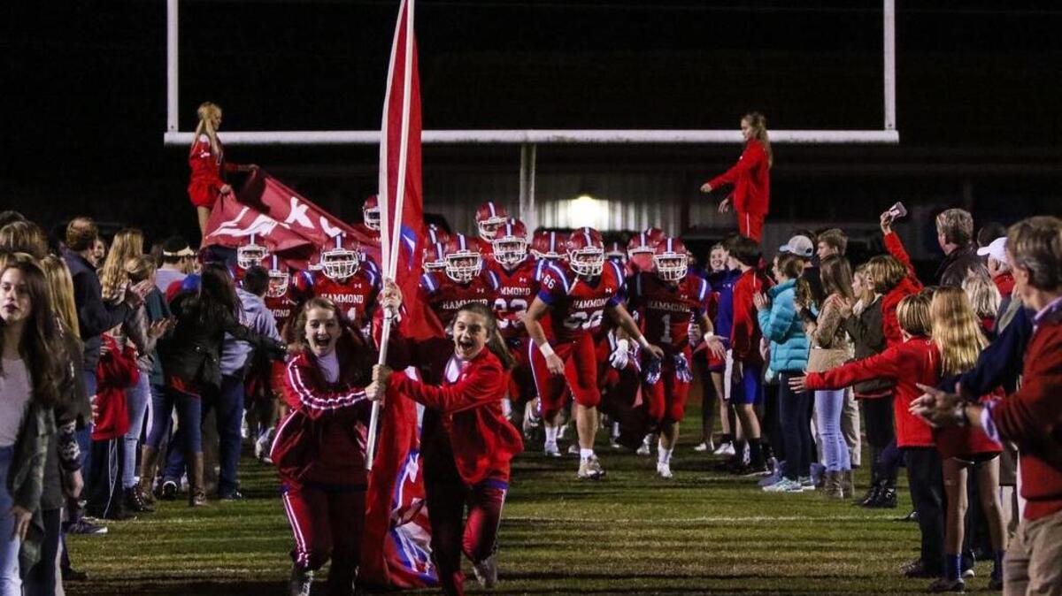 The Hammond football team took the field to play Laurence Manning during the first round SCISA playoff game at Hammond Friday.