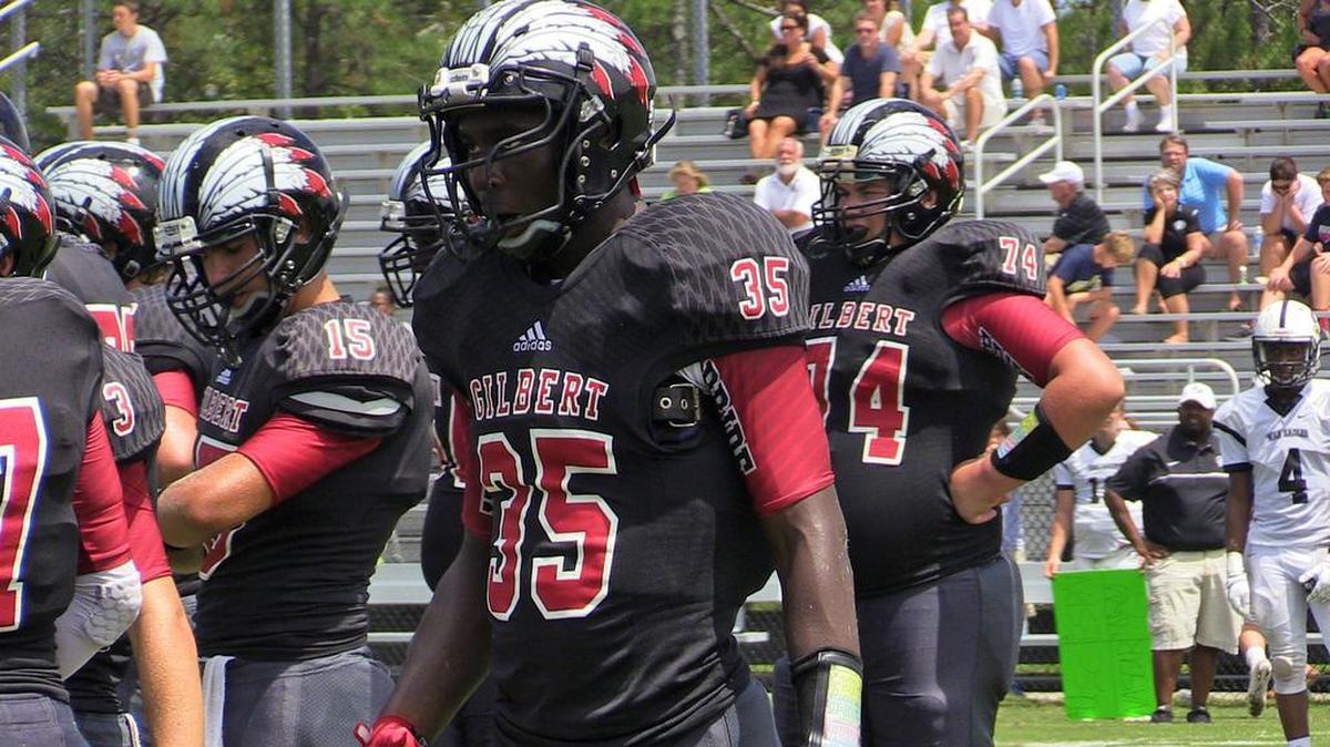 Gilbert High football running back Catriez Cook