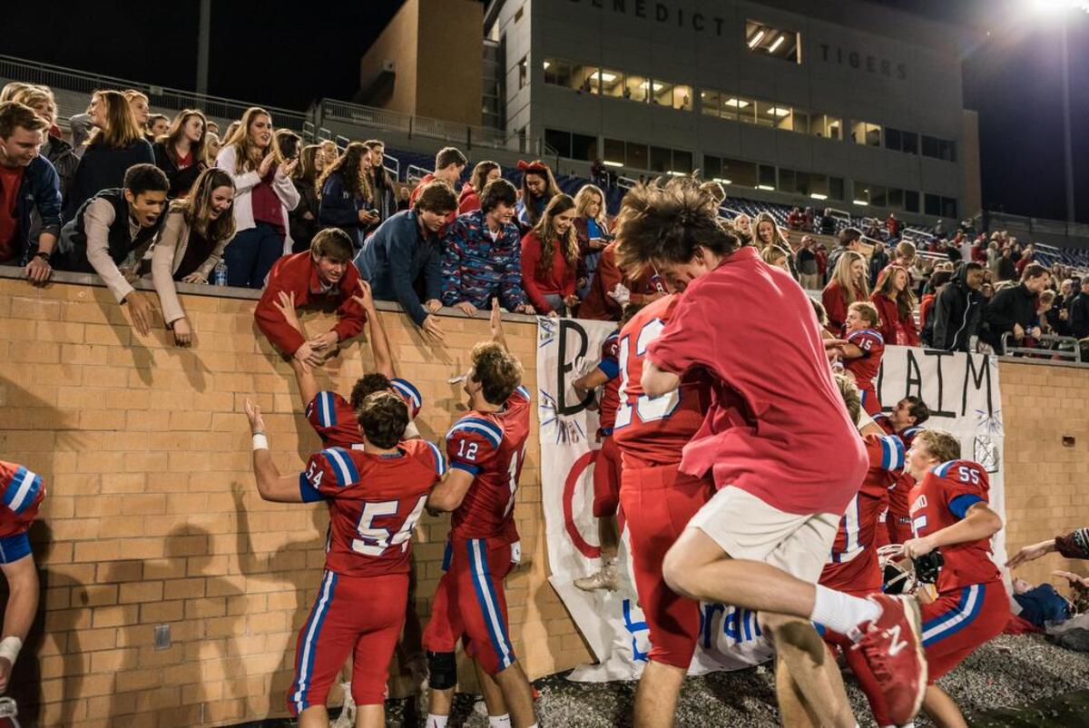 Hammond players celebrate their big SCISA state championship win last season.