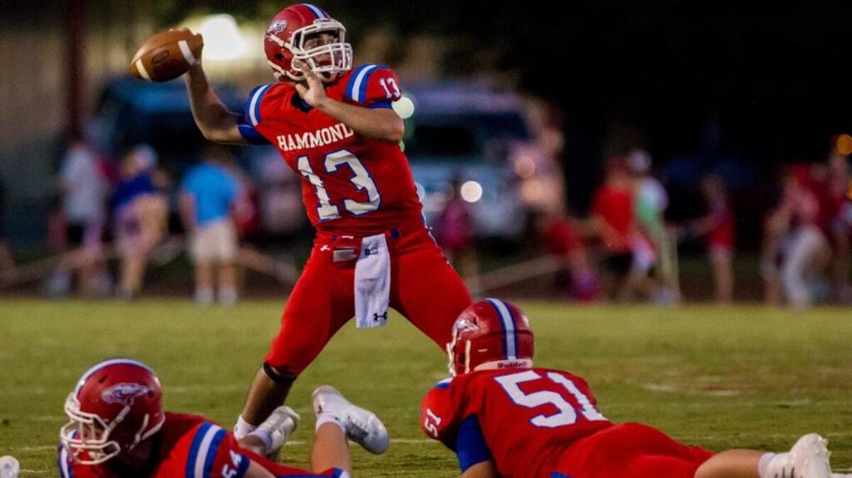 Hammond Skyhawks quarterback Corbett Glick leads the Midlands in passing yards and touchdowns.
