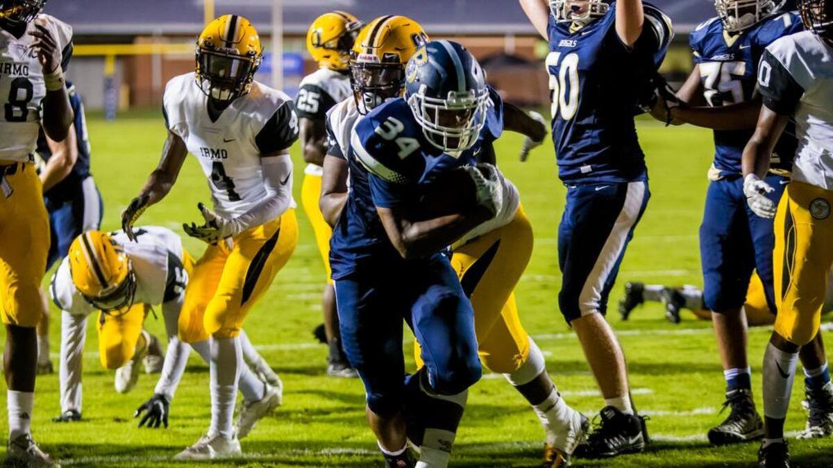 Blythewood Bengals Jaylon Boyd (34) rushed for 218 yards and four touchdowns on Aug. 31, 2018, against Fairfield Central.