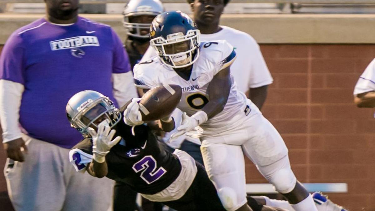 Blythewood's Jaydon Brunson breaks up a pass intended for Ridge View's Cam Napper during the game between the two schools last year. The two teams meet Friday at District Two Stadium.