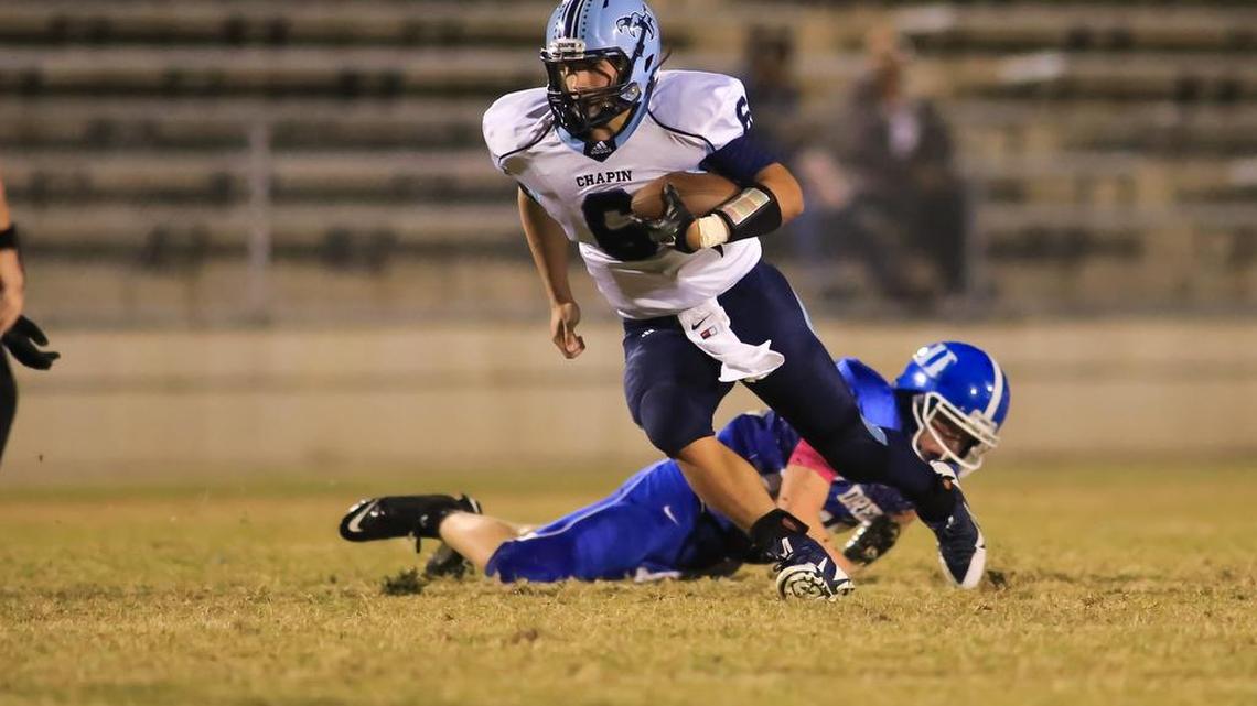 
Logan Bailey and Chapin High play at Columbia High on Friday night.
