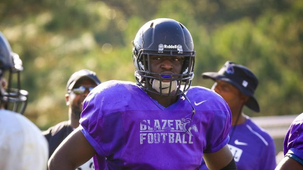 Ridge View High school lineman Damion Daley
