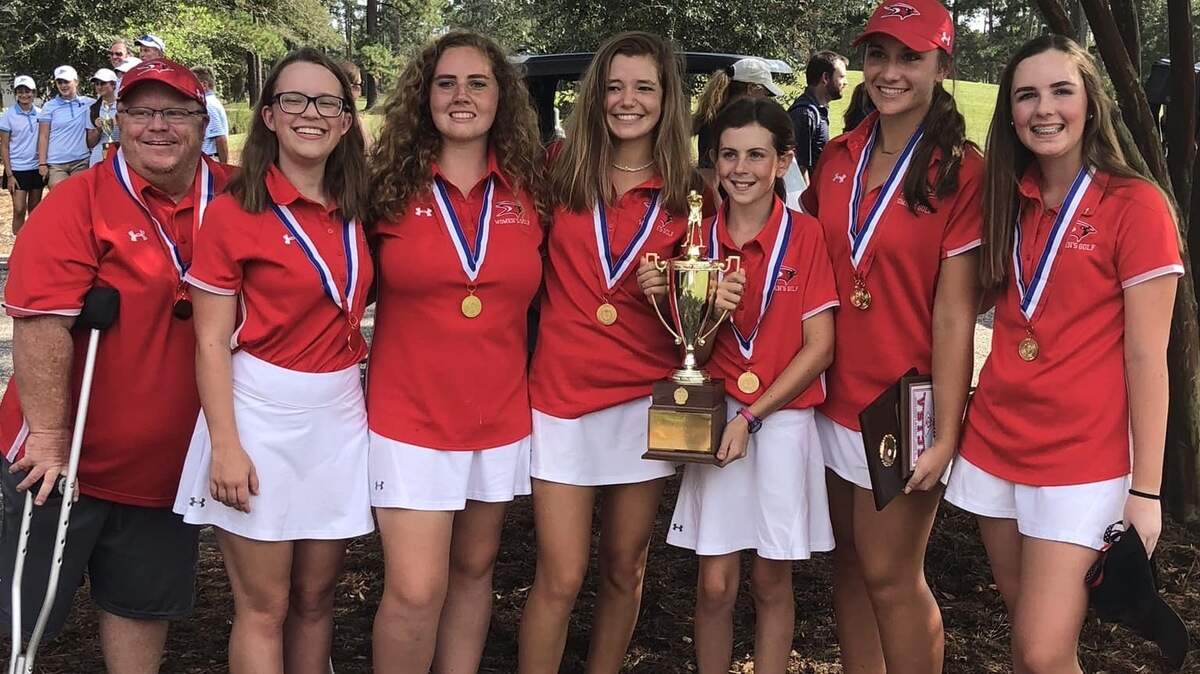 Cardinal Newman girls golf team won its second straight SCISA championship, Oct. 9, 2018, at the Hackler Golf Course.