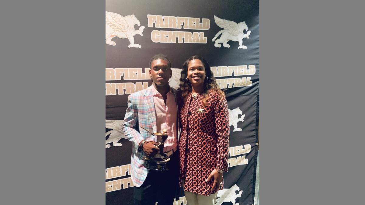 Christopher Simmons Jr., 17, died after being ejected from a four-wheeler in a Monday crash in Fairfield County, officials say. Simmons, left, played football and baseball for Fairfield Central High School.
