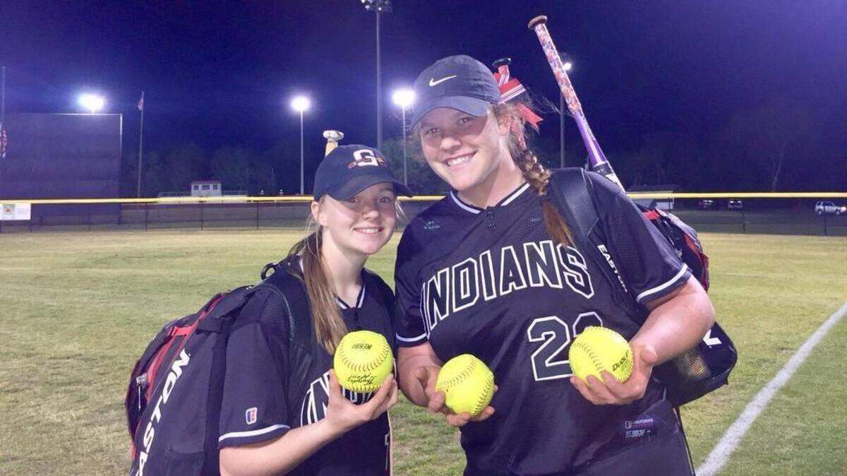 Gilbert's Savana Rosson, right, led the Midlands with 18 home runs and Madison Pride led the Midlands with 43 stolen bases.