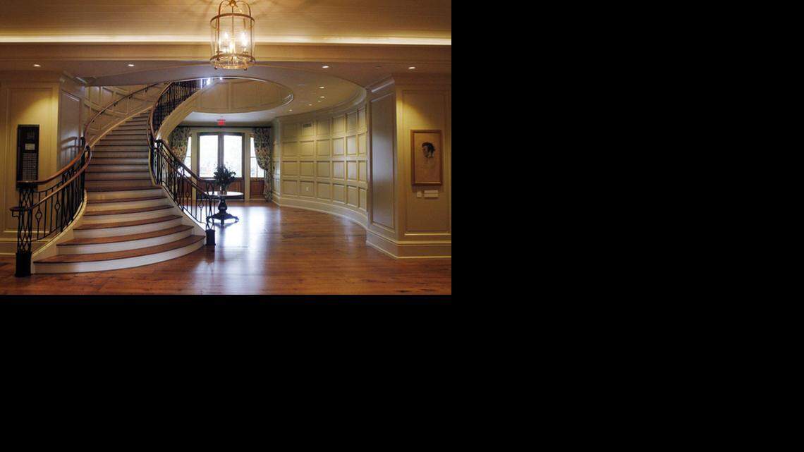 
A newly constructed staircase seen in the Harbour Town club house on March 24, 2015.
