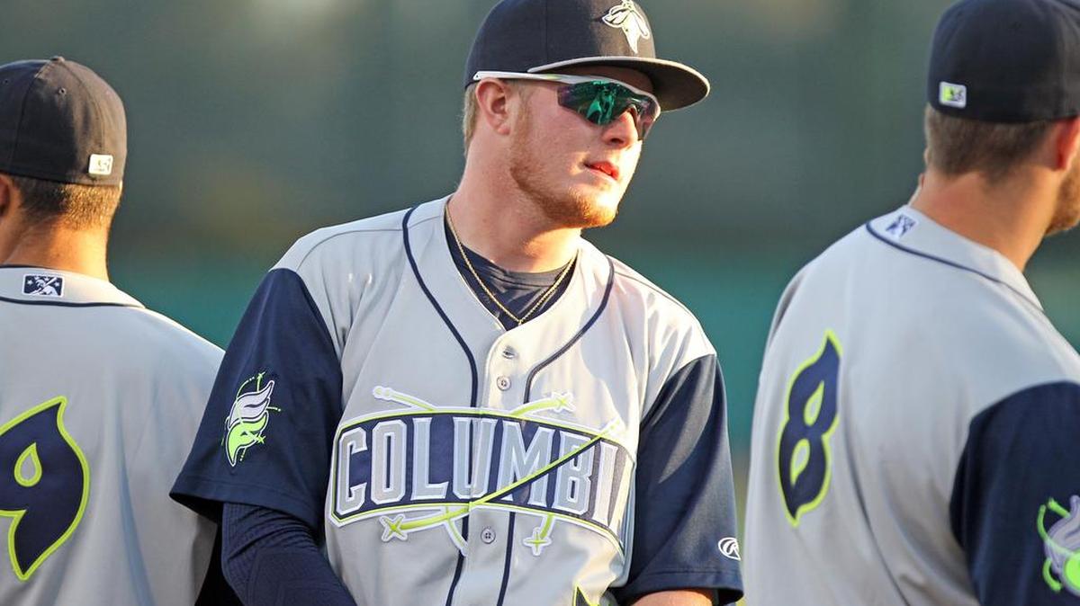 Columbia Fireflies infielder Dash Winningham before Thursday's season opener against the Charleston RiverDogs at Joseph P. Riley Jr. Park in Charleston.