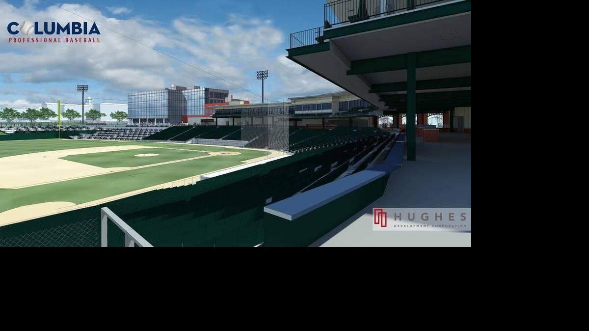 
A rendering of the infield at the under-construction baseball stadium on the site of the former State Hospital campus on Bull Street.
