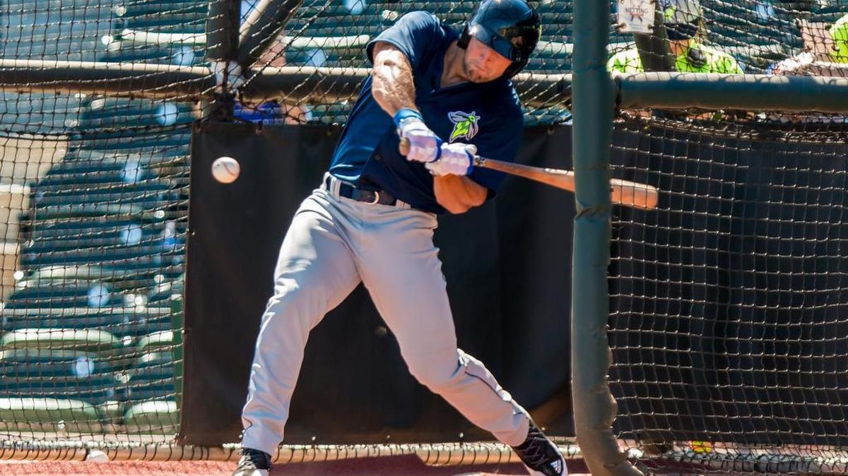 Columbia Fireflies outfielder Tim Tebow takes batting practice.