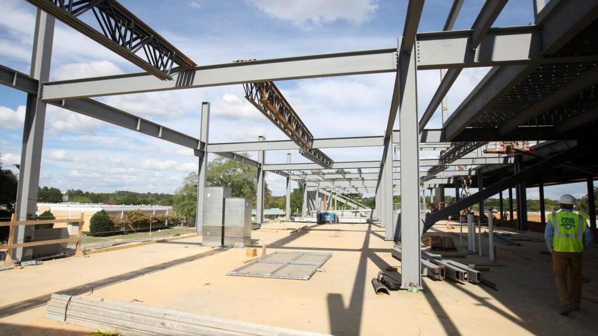 Construction continues on the Columbia Fireflies' Spirit Communications Park. Here is where concession stands are being built.