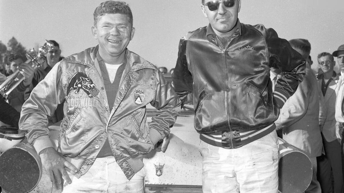 NASCAR driver Curtis Turner (right, with driver Joe Weatherly) was one the first to view the sport as a money-making venture – and among its first superstars.