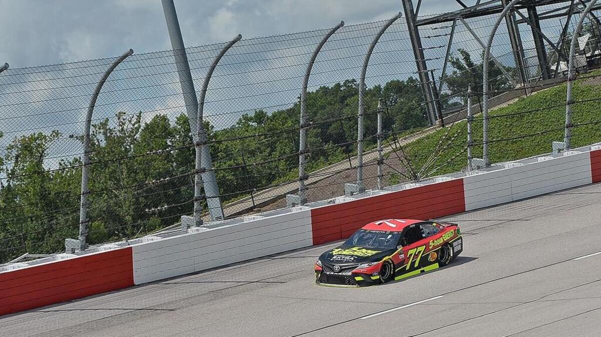 Erik Jones during a Goodyear tire test at Darlington Raceway.