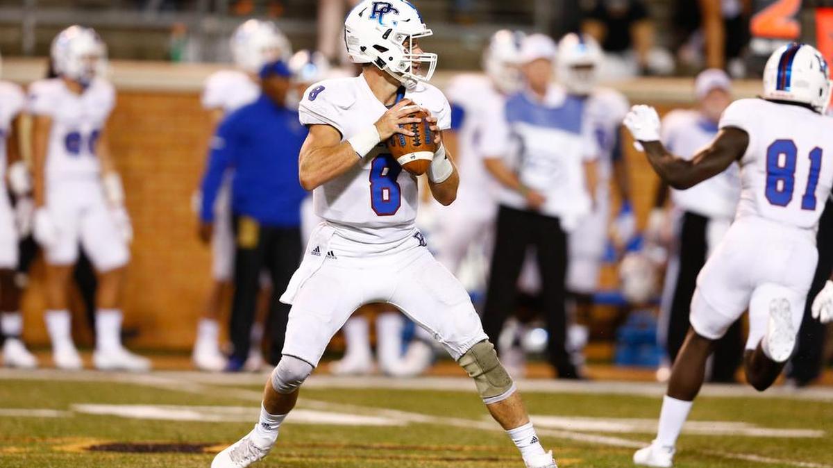 Presbyterian Blue Hose quarterback Ben Cheek