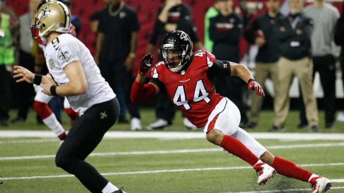 Falcons linebacker and Clemson alum Vic Beasley Jr. led the NFL in sacks in this season, his second.