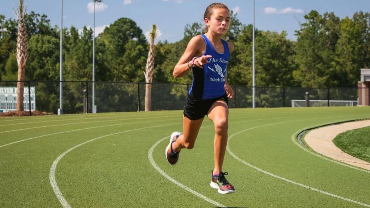 
Harbison West Elementary fourth-grader Jais Ward is a 9-year-old member of The Storm Track Club of Irmo/Chapin. Ward was recently named an All-American after a high finish in the Jr. Olympics. Her coaches are Catherine Lempesis, an SC Athletic Hall of Fame longtime track coach and Jais' grandmother, and Doug Kotti, a cancer survivor who is a volunteer coach of a recreation team where Jais trains.
